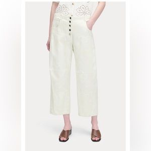 Rachel Comey Handy Pant in White Floral Denim
